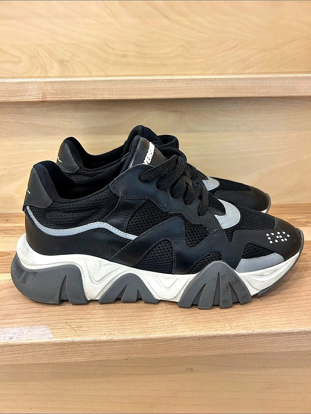 Versace Chain Reaction Black & White Sneakers EU 42.5